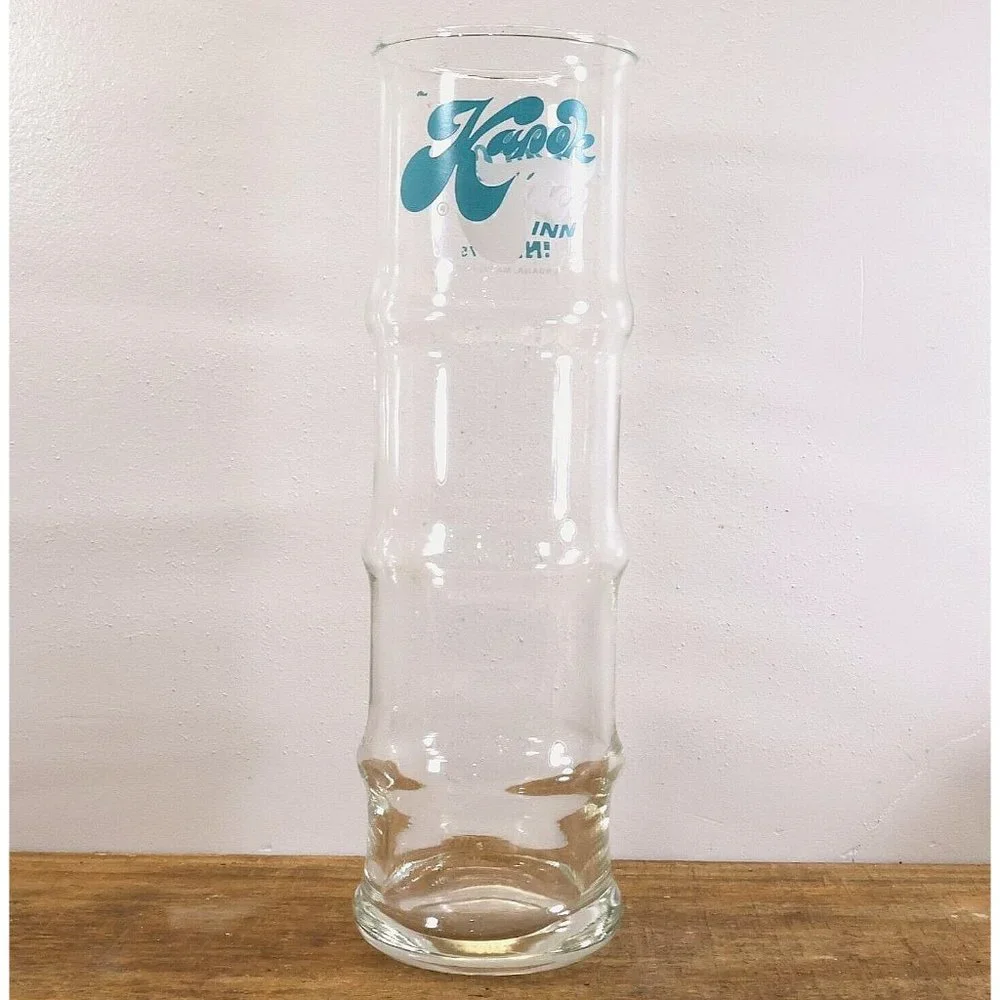 4/$20 1975 Kapok Tree Inn Peter Pan Inn Bamboo Hurricane Glass Urbana Maryland